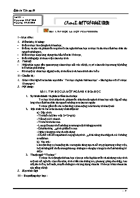 Giáo án Tin học Khối 10 - Chương trình cả năm